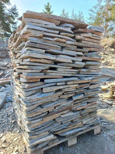 Плитняк златолит серебристый для цоколя, отмостки купить в Белорецке